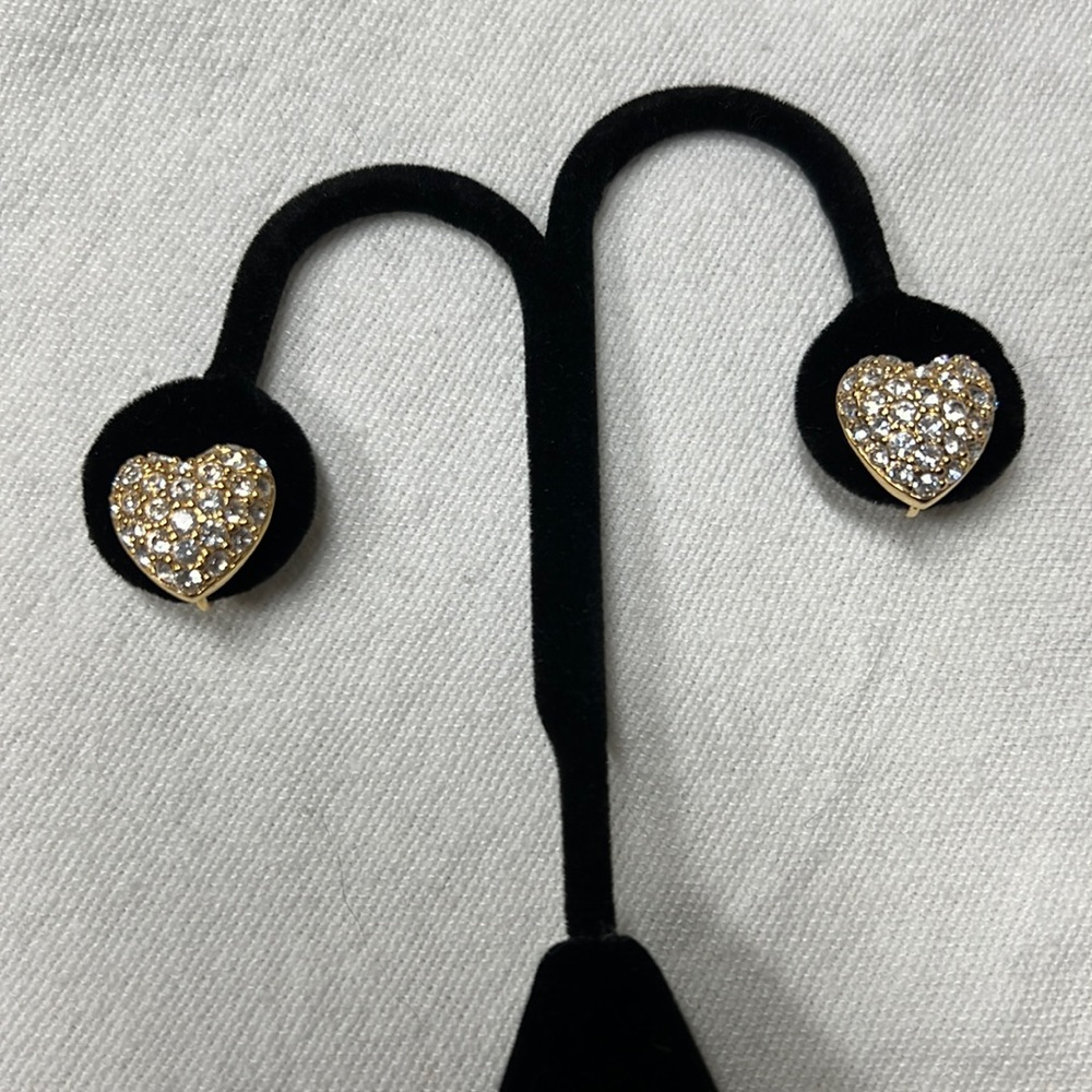 Swarovski Crystal heart clip earring NEW